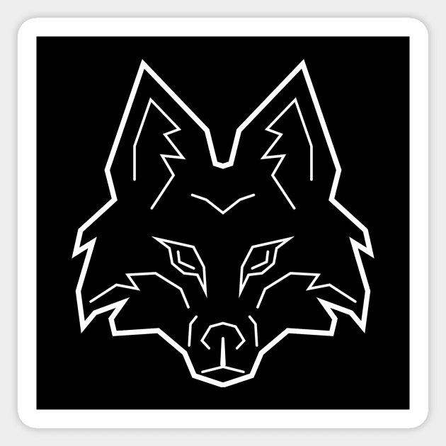 Minimal Wolf Sticker by ChapDemo